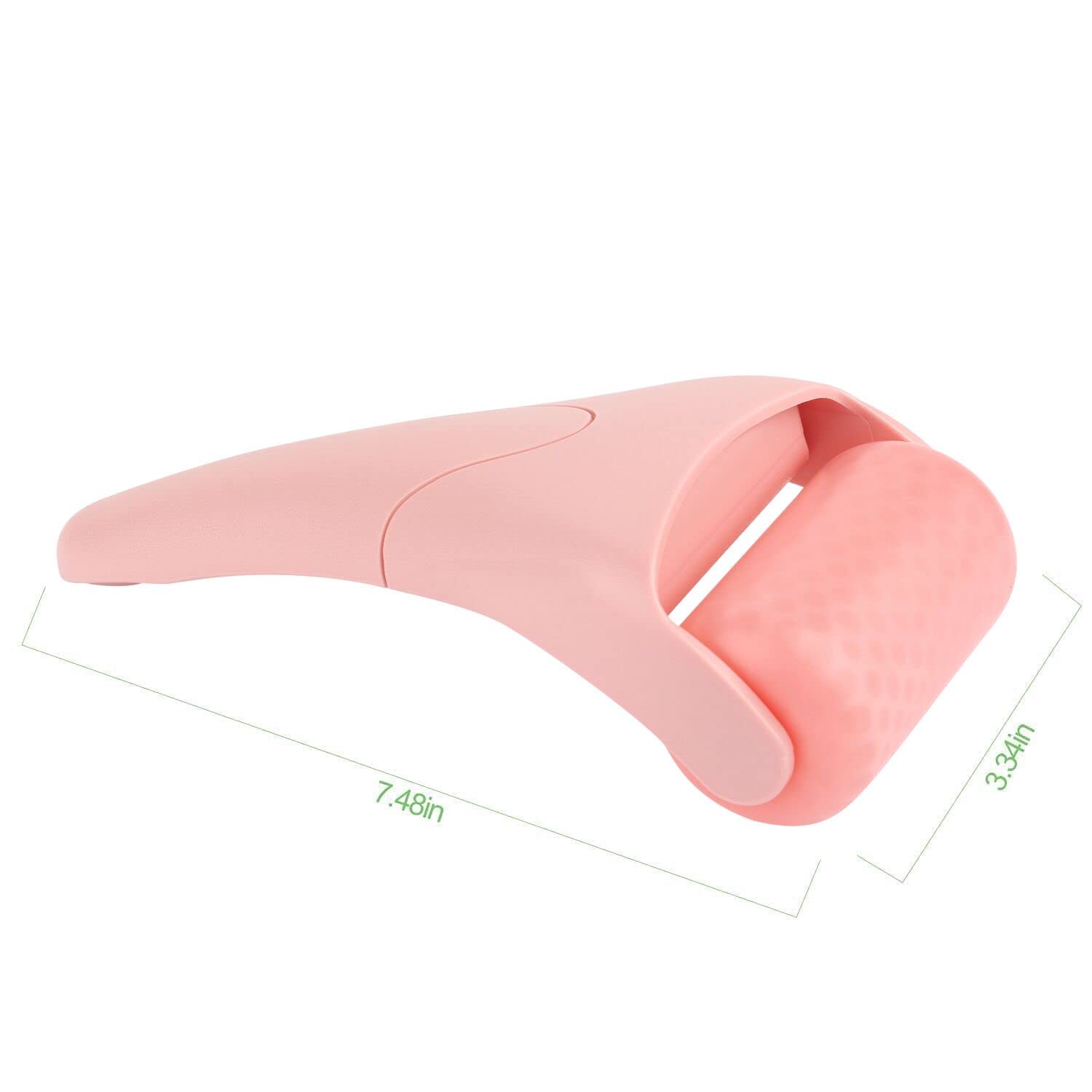 LATME Rolo de gelo para rosto e olhos, contra inchaço e enxaquecas, alivia a dor e lesões menores, para evitar olhos que o pescoço enrugue presente (cor-de-rosa)