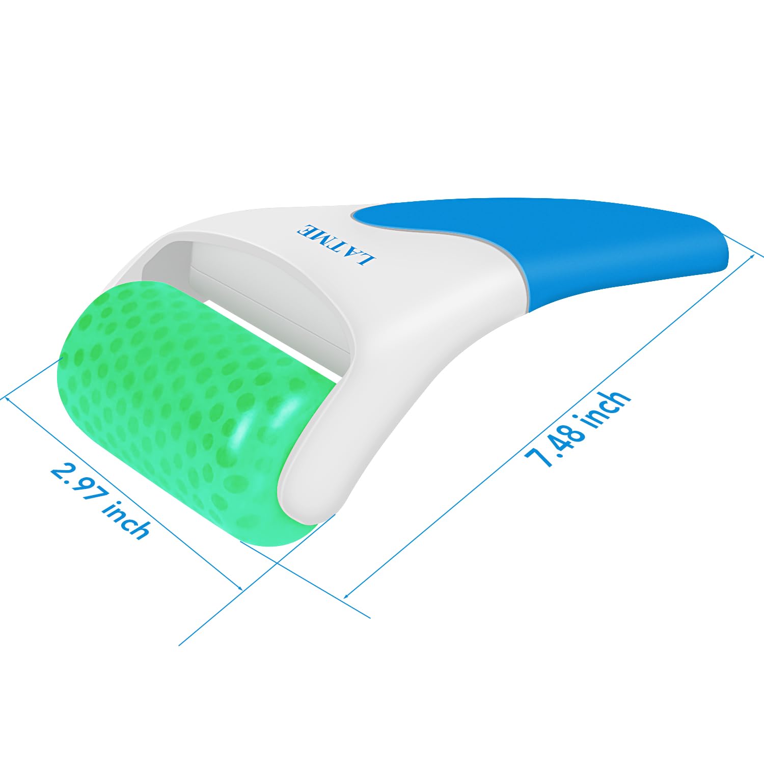 LATME Rolo de gelo para rosto e olhos, contra inchaço e enxaquecas, alivia a dor e lesões menores, para evitar olhos que o pescoço enrugue presente (cor-de-rosa)