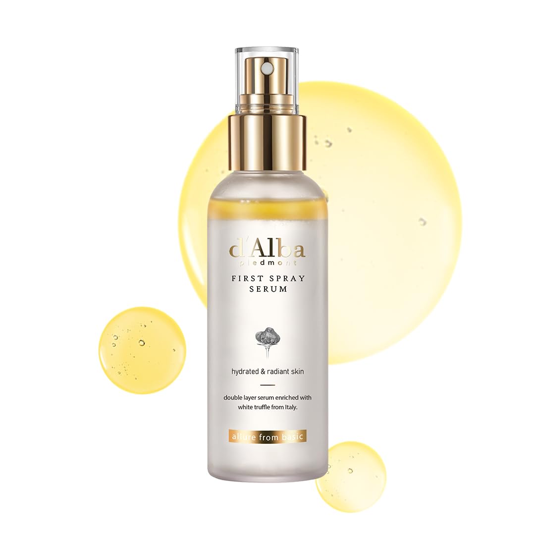 d'alba First Spray Serum com trufas brancas italianas, cuidados com a pele vegan, neblina facial hidratante para todos os tipos de pele, spray multifuncional, Skincare coreano (100 ml)