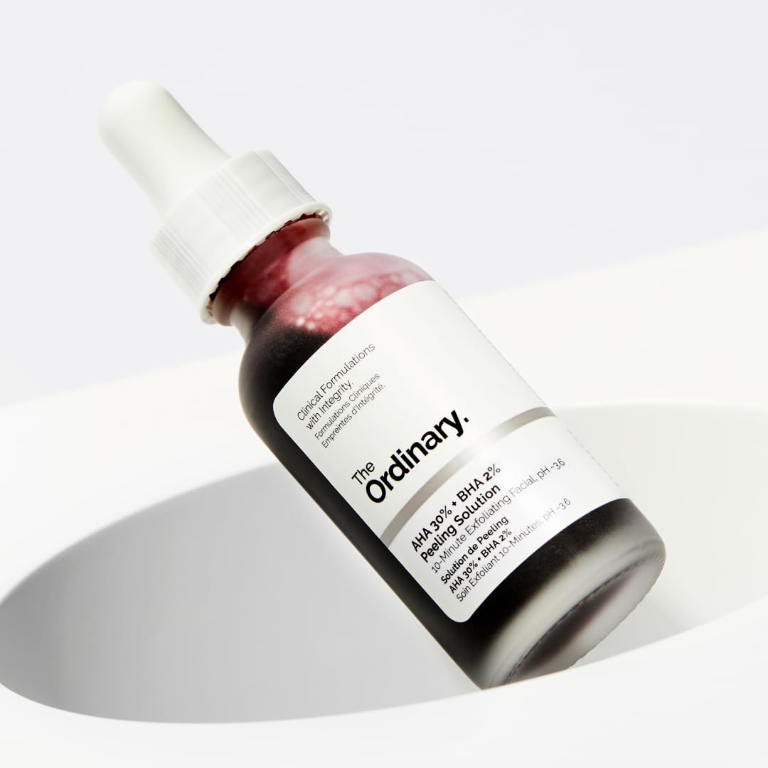 The Ordinary AHA 30% + BHA 2% Peeling Solution, Exfoliating Solution with Alphahydroxy Acids and Betahydroxy Acids, Advanced Exfoliating for Brighter Skin, 30 ml