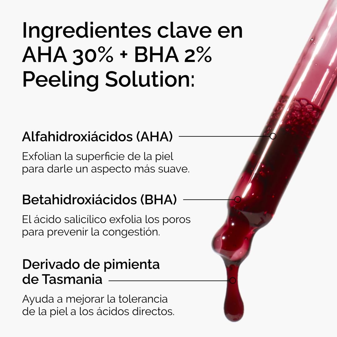 The Ordinary AHA 30% + BHA 2% Peeling Solution, Exfoliating Solution with Alphahydroxy Acids and Betahydroxy Acids, Advanced Exfoliating for Brighter Skin, 30 ml