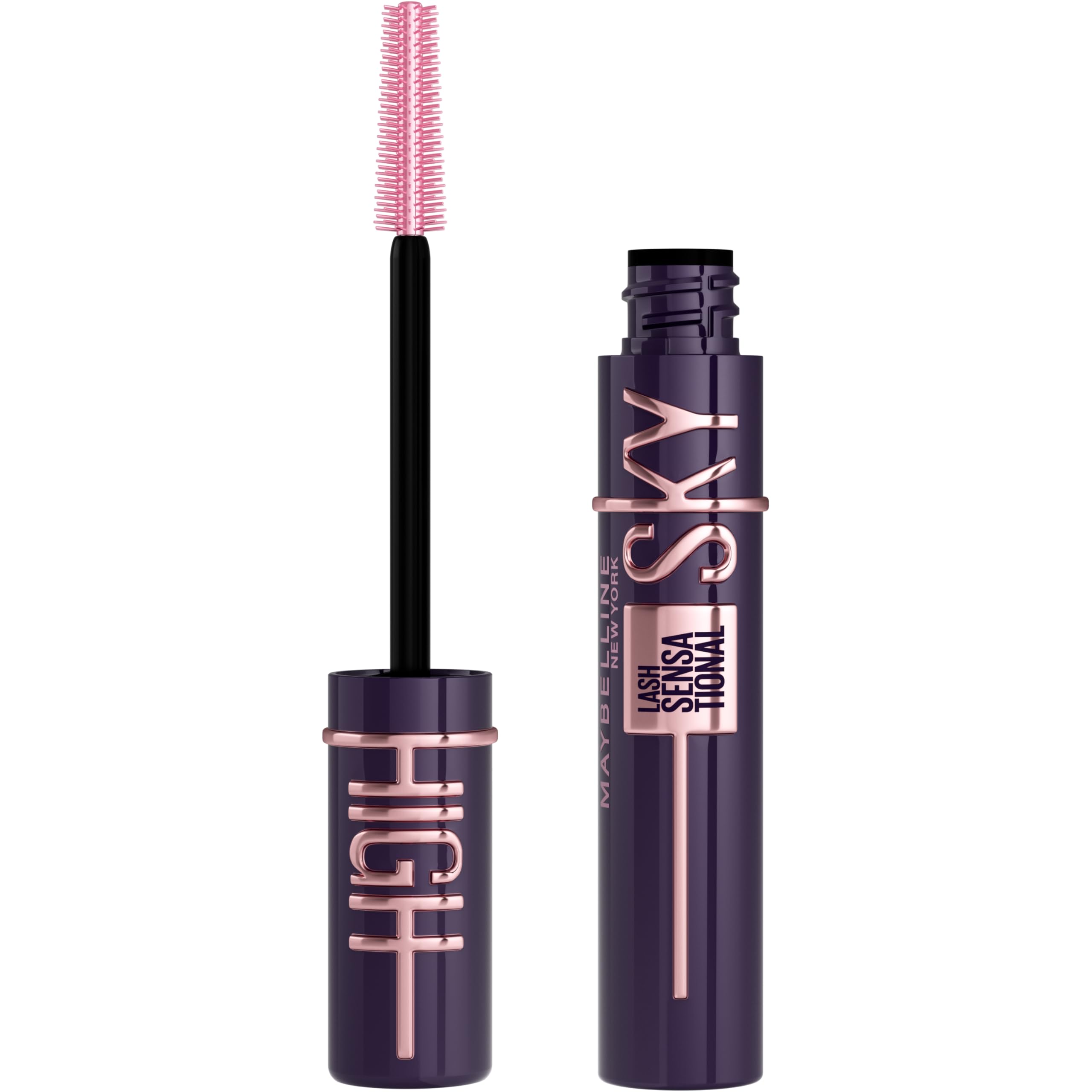 Maybelline New York Lash Sensational Sky High Mascara with Flexible Brush and Bamboo Extract, Extreme Volume and Length for Long and Defined Eyelashes, 5ml, Shade 01, Black