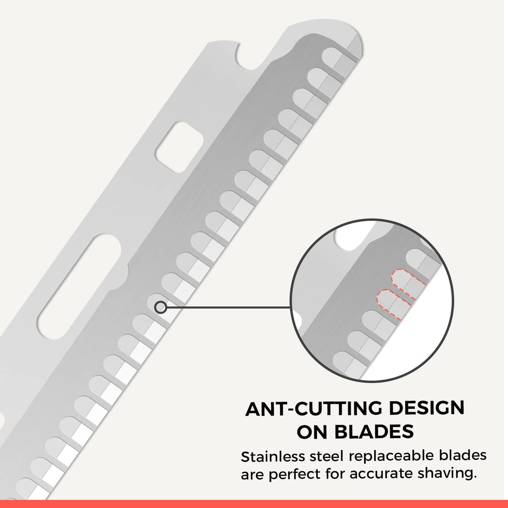 ZOMCHI Women's Facial Blade – Eyebrows and Dermaplaning Facial Tool – with 6 Blades – Silver