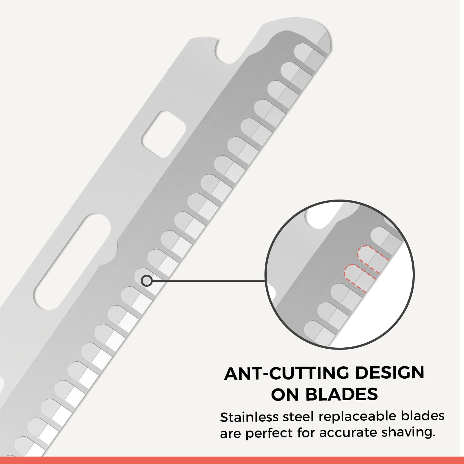 ZOMCHI Women's Facial Blade – Eyebrows and Dermaplaning Facial Tool – with 6 Blades – Silver