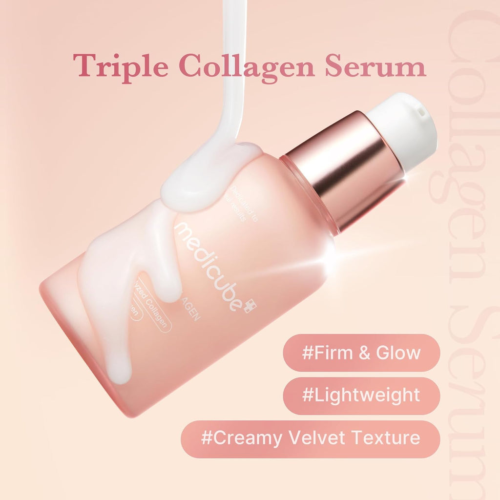 medicube Triple Collagen Serum 1.85 Fluid Ounce Nourishes Opaque Skin With Triple Collagen Complex, A Light Serum With Niacinamide 1.85 Fluid Ounce (Pack of 1)