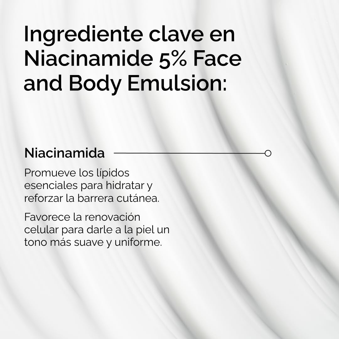 The Ordinary Niacinamide 5% Face and Body Emulsion, emulsão facial e corporal com niacinamida, corretor de manchas escuras e tom de pele, 100 ml