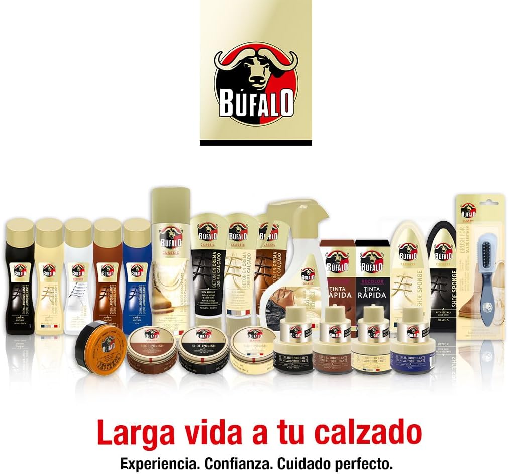 Búfalo - Shoe Waterproofing Spray 250 ml - Transparent Shoe Protector Spray- 100% Water and Dirt Repellent | For Fabric, Leather and Textile Shoes | Suede and Nubuck Protector