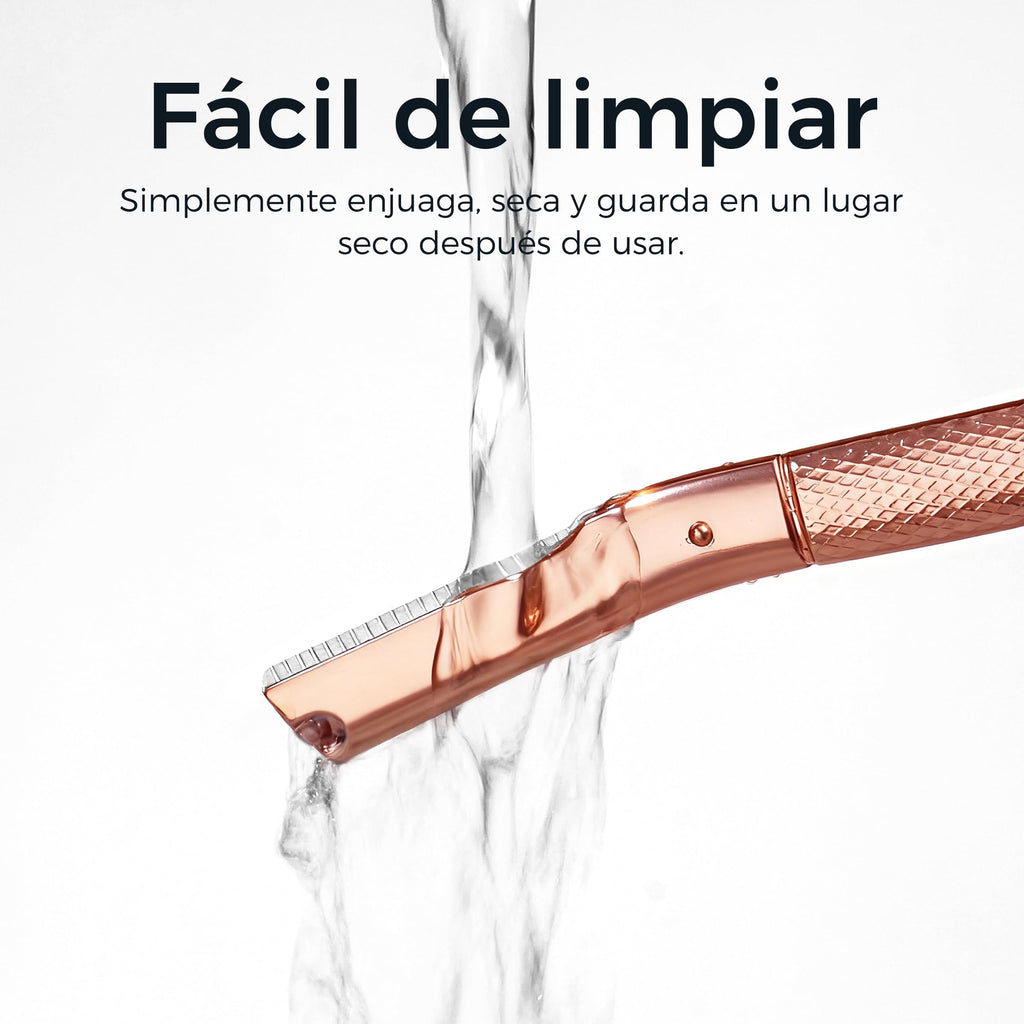 ZOMCHI Women's Facial Blade – Eyebrows and Dermaplaning Facial Tool – with 6 Blades – Silver