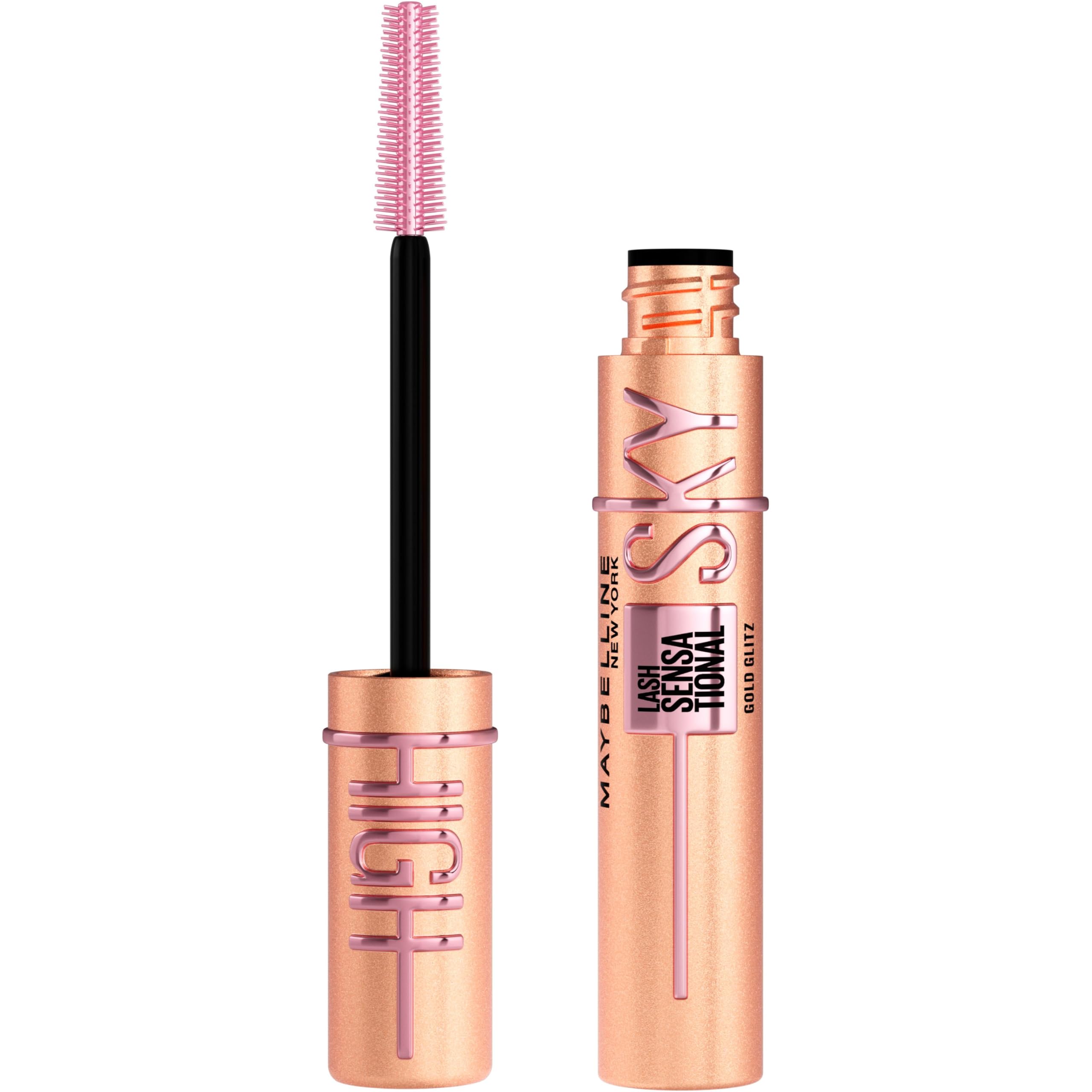 Maybelline New York Lash Sensational Sky High Mascara with Flexible Brush and Bamboo Extract, Extreme Volume and Length for Long and Defined Eyelashes, 5ml, Shade 01, Black