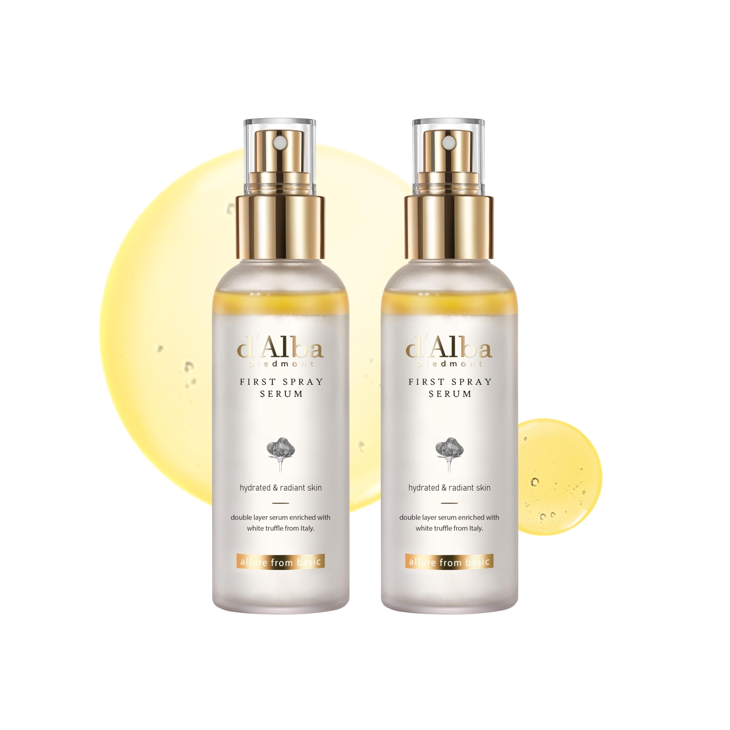 d'alba First Spray Serum com trufas brancas italianas, cuidados com a pele vegan, neblina facial hidratante para todos os tipos de pele, spray multifuncional, Skincare coreano (100 ml)