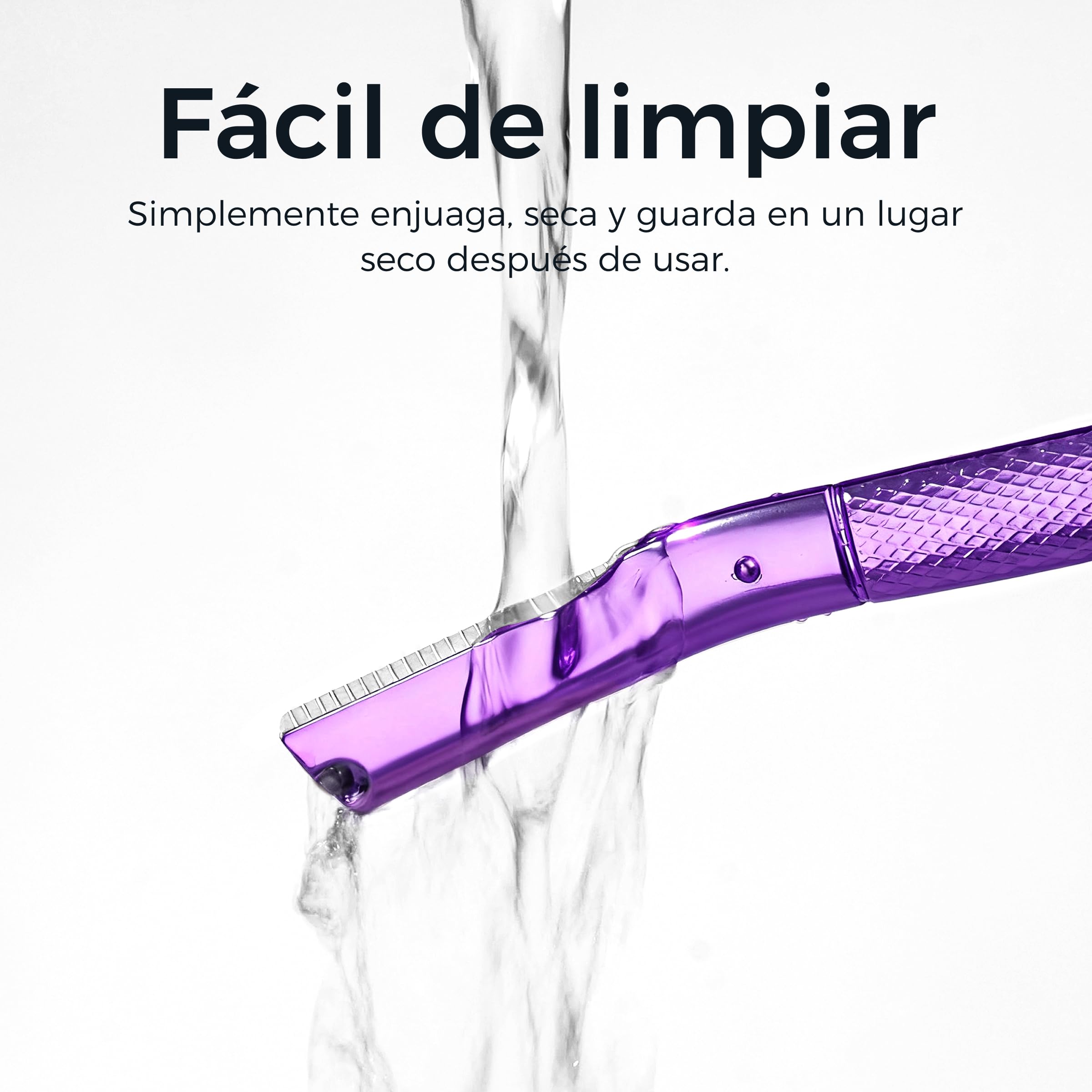 ZOMCHI Women's Facial Blade – Eyebrows and Dermaplaning Facial Tool – with 6 Blades – Silver