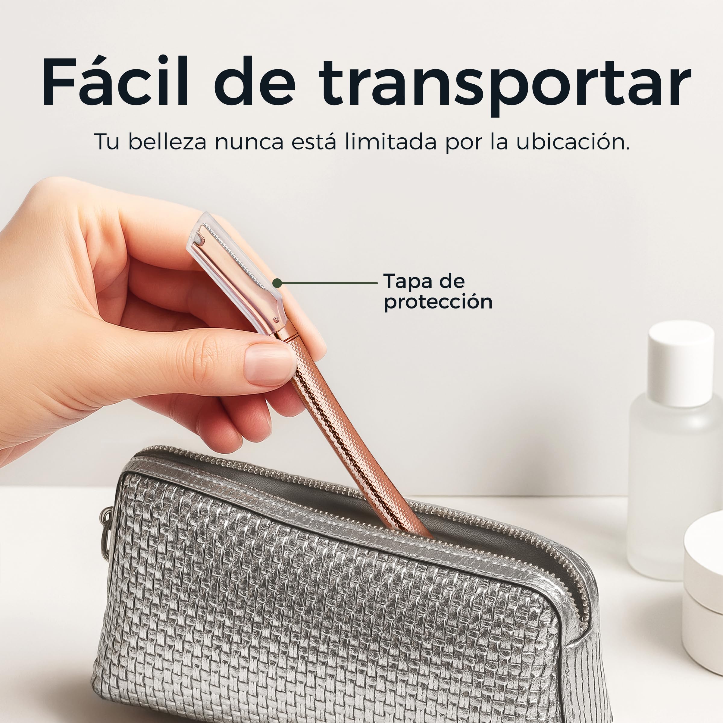 ZOMCHI Women's Facial Blade – Eyebrows and Dermaplaning Facial Tool – with 6 Blades – Silver