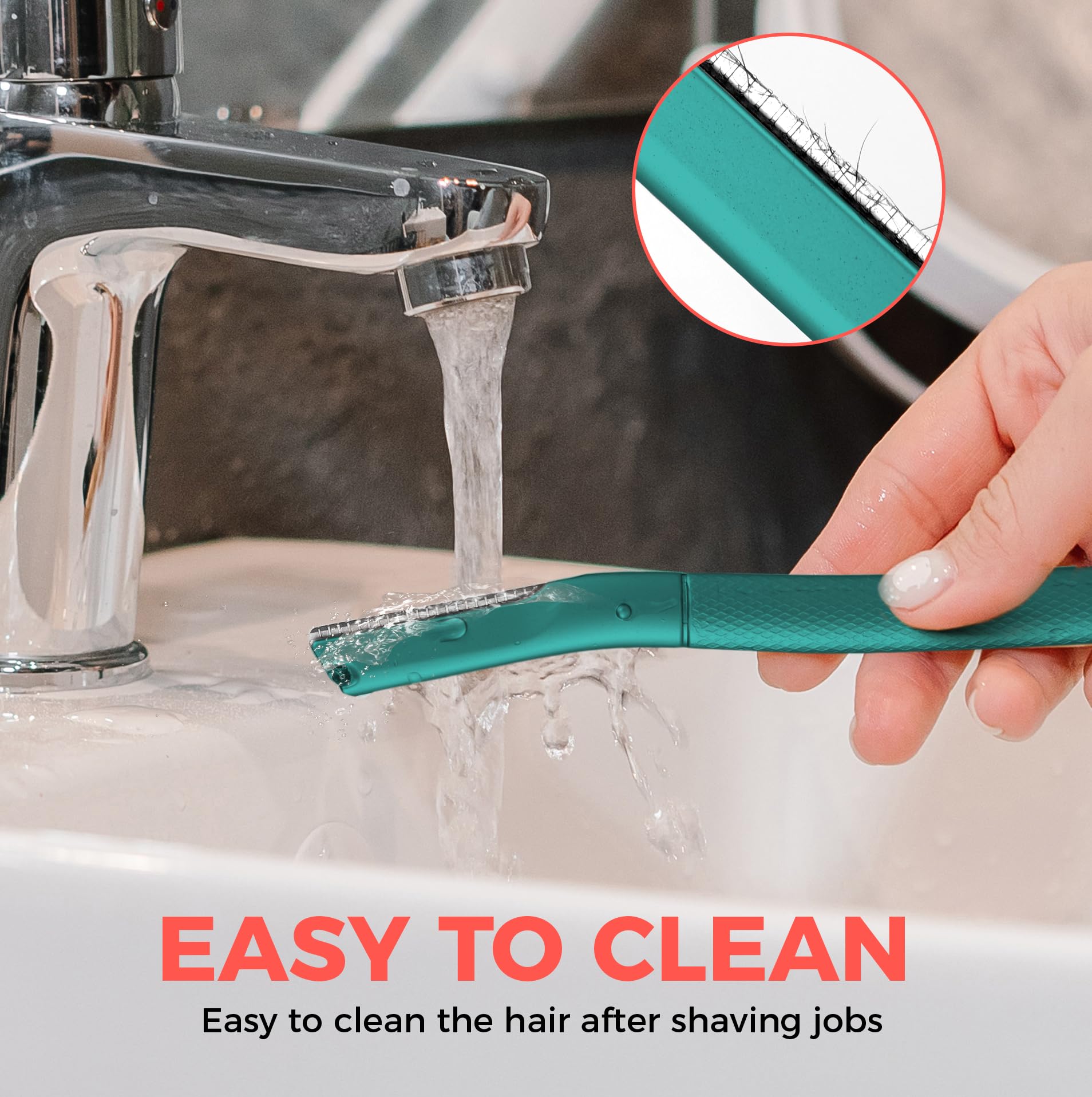 ZOMCHI Women's Facial Blade – Eyebrows and Dermaplaning Facial Tool – with 6 Blades – Silver