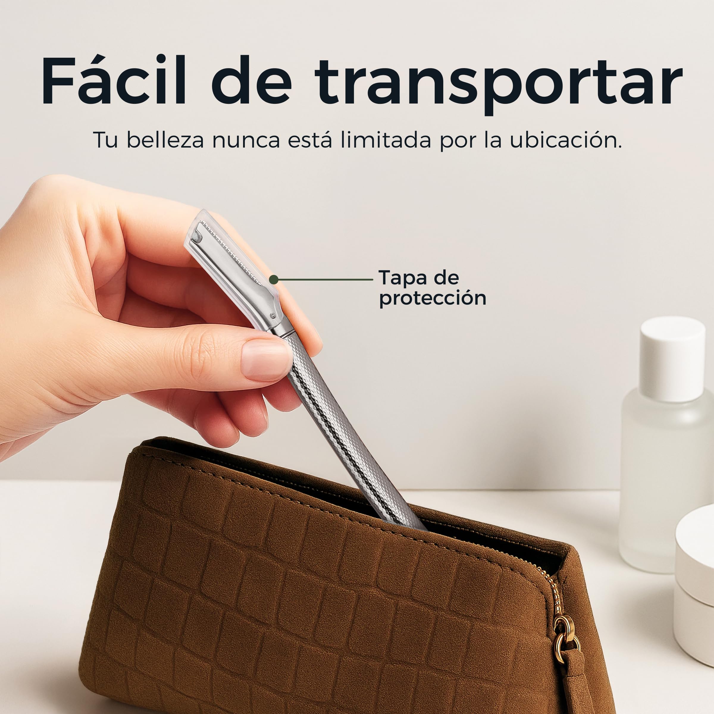 ZOMCHI Women's Facial Blade – Eyebrows and Dermaplaning Facial Tool – with 6 Blades – Silver