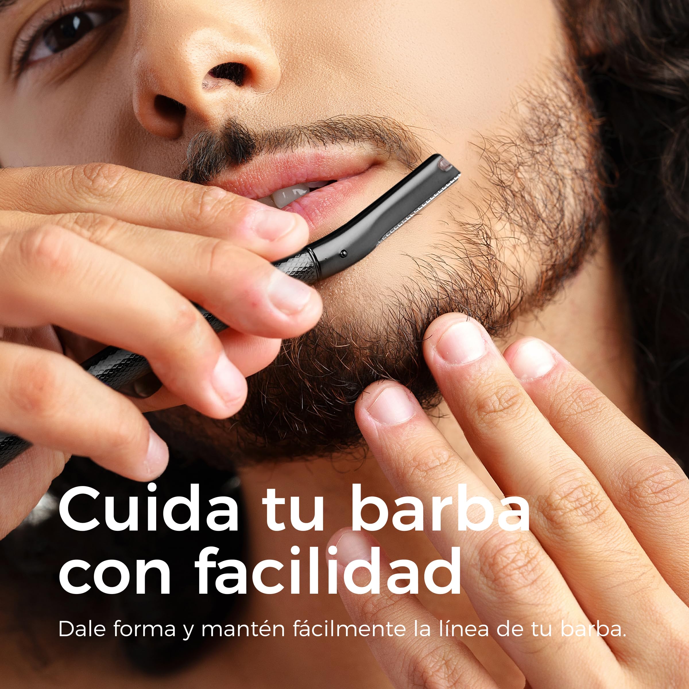 ZOMCHI Women's Facial Blade – Eyebrows and Dermaplaning Facial Tool – with 6 Blades – Silver