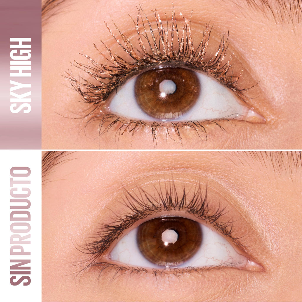 Maybelline New York Lash Sensational Sky High Mascara with Flexible Brush and Bamboo Extract, Extreme Volume and Length for Long and Defined Eyelashes, 5ml, Shade 01, Black