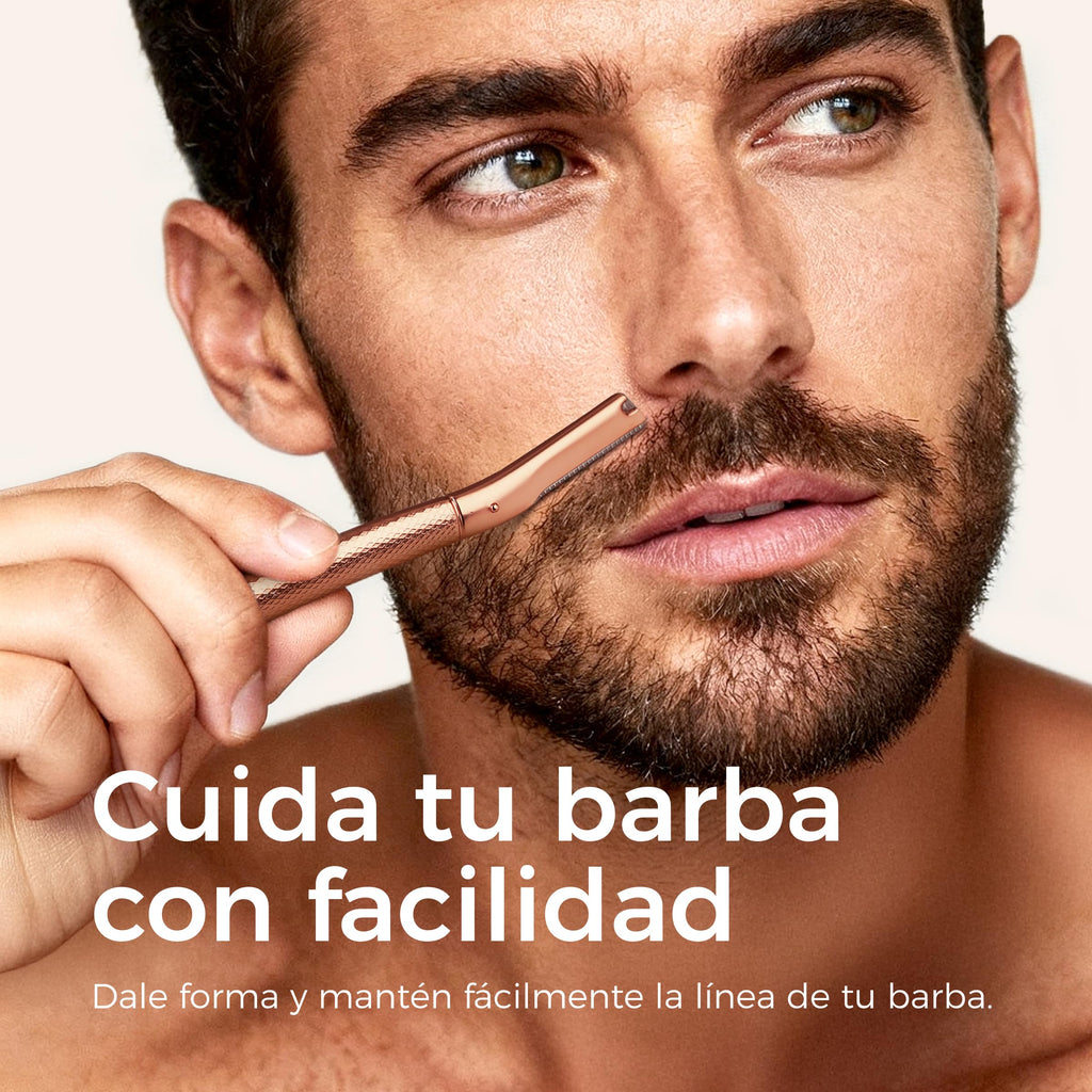 ZOMCHI Women's Facial Blade – Eyebrows and Dermaplaning Facial Tool – with 6 Blades – Silver