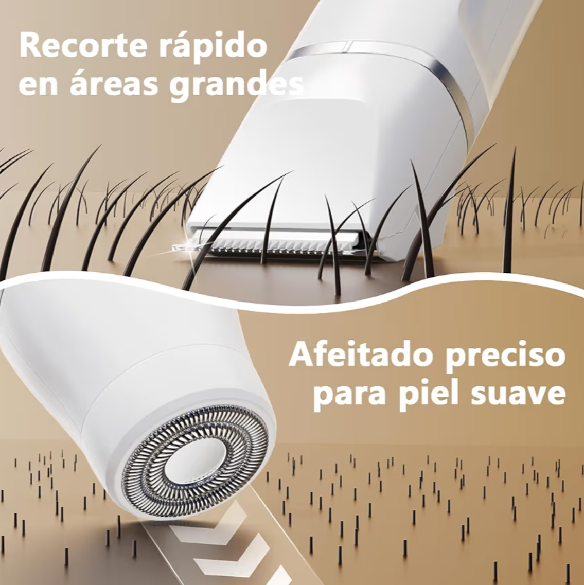 Máquina de barbear para mulher, depiladora facial feminina, 2 em 1, aparador feminino íntimo impermeável, para cabelo corporal e rosto, máquinas de barbear elétricas, máquina de cortar cabelo