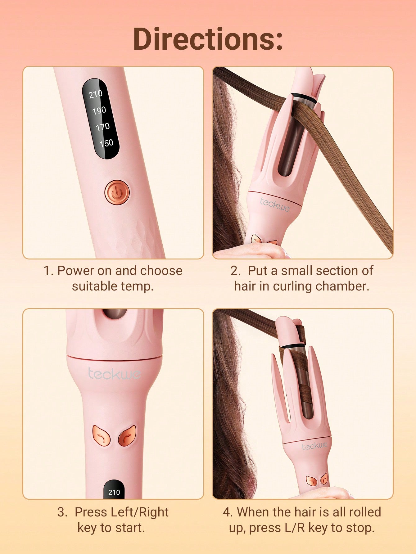 Teckwe Modelador de cachos automático