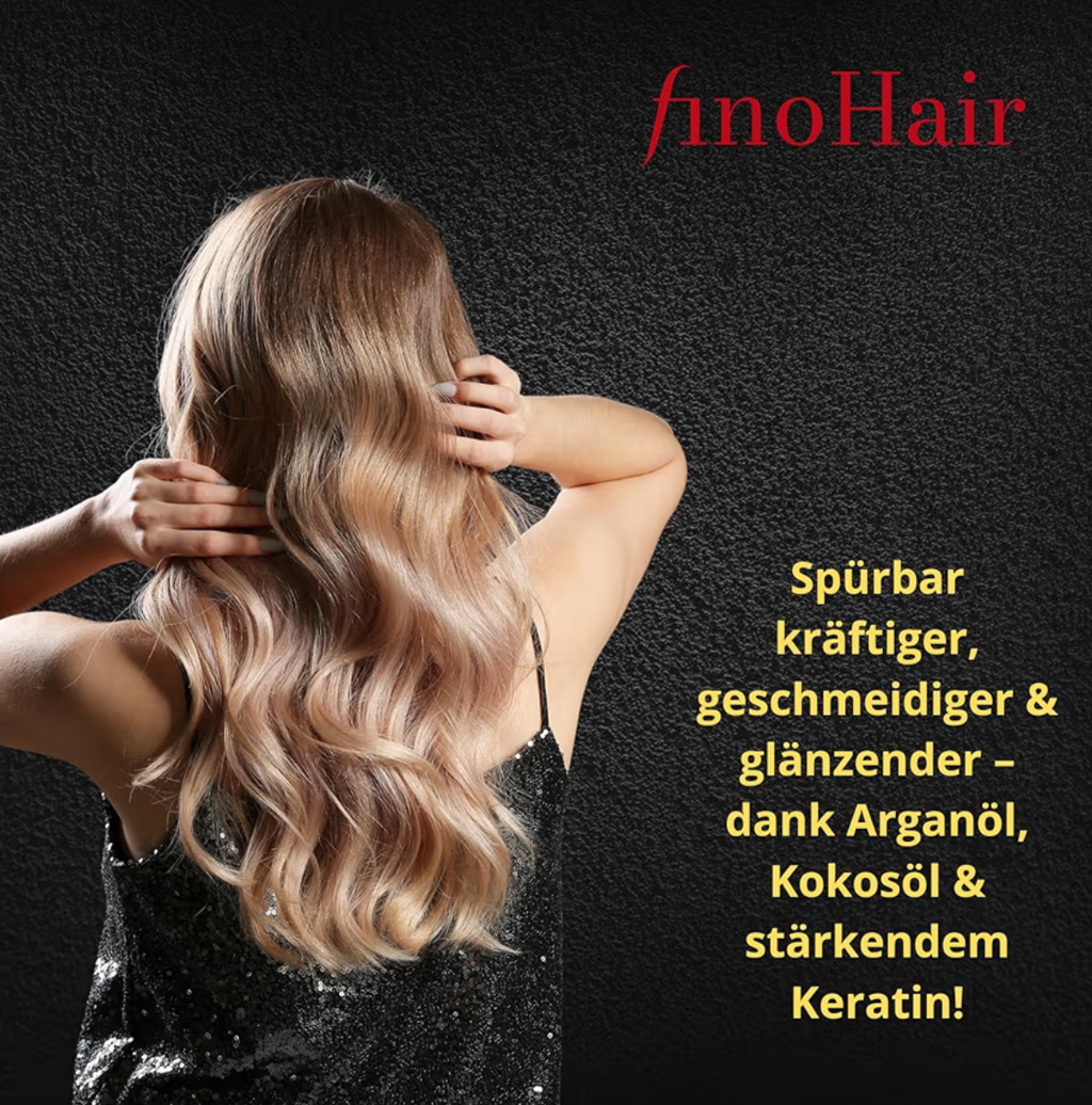 Fino Hair Premium Touch Máscara Nutrição profunda com queratina e biotina e cafeína – Cabelo forte, macio e radiante, sem silicone e para-cabeços, 200 ml