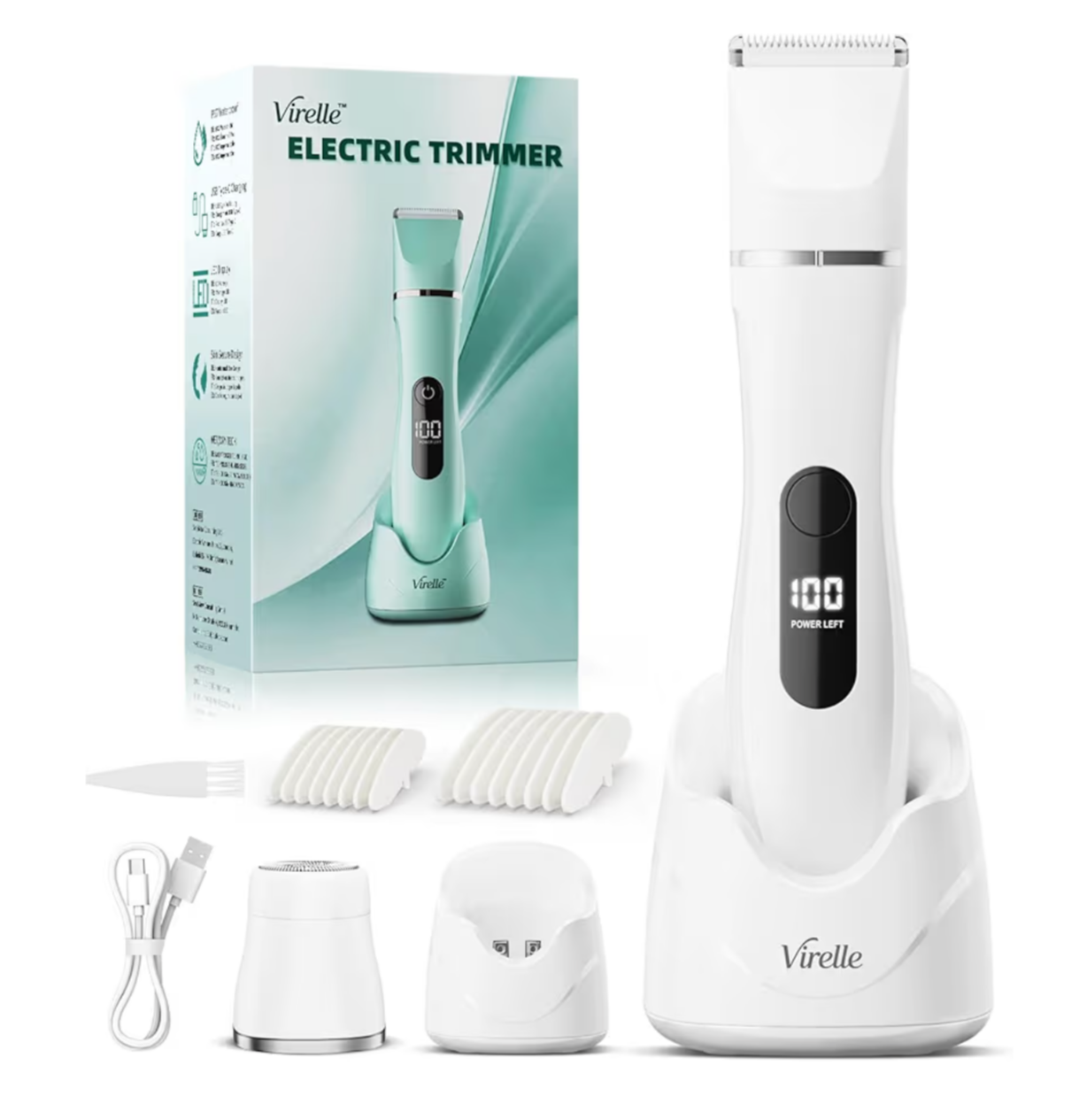 Máquina de barbear para mulher, depiladora facial feminina, 2 em 1, aparador feminino íntimo impermeável, para cabelo corporal e rosto, máquinas de barbear elétricas, máquina de cortar cabelo