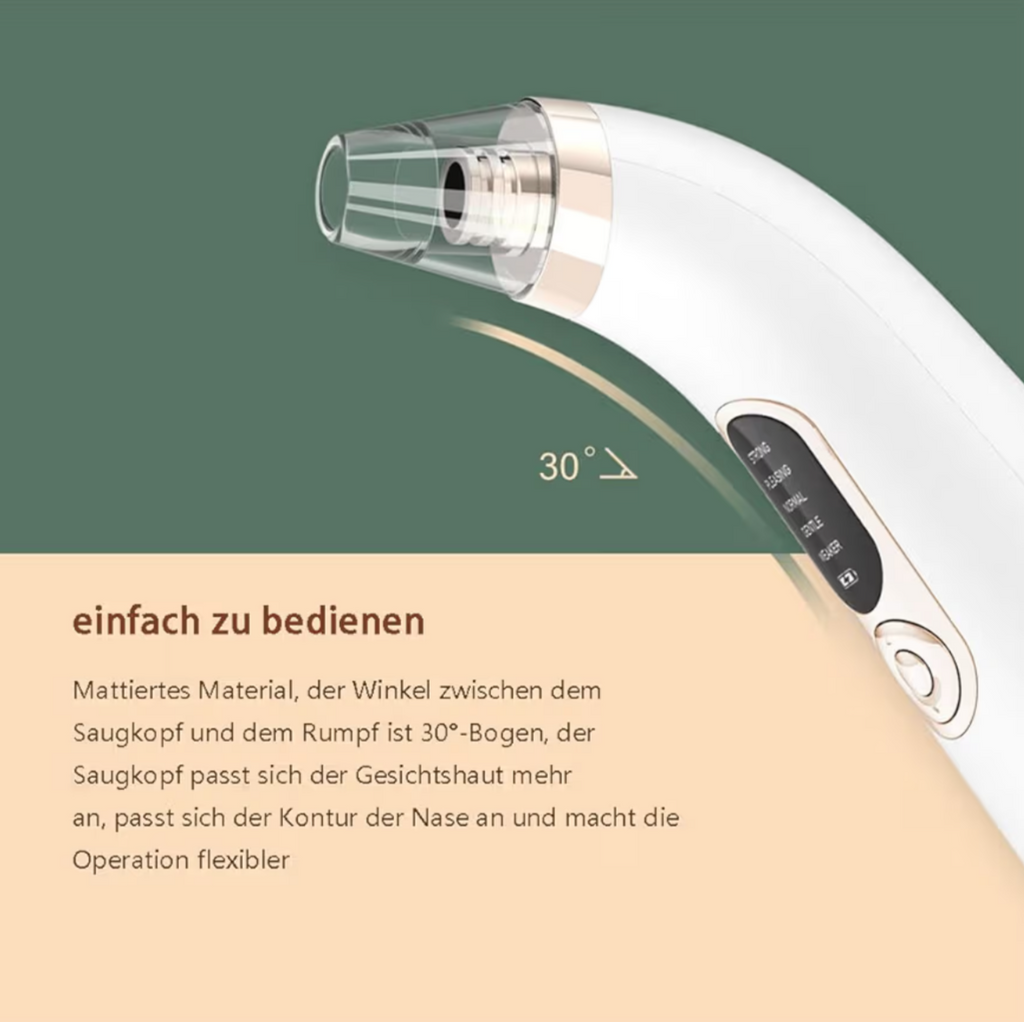 Limpador de poros e pontos pretos, limpador de poros, haste de alta frequência com 4 cabeças de sucção intercambiáveis, eficaz para uma limpeza profunda do rosto