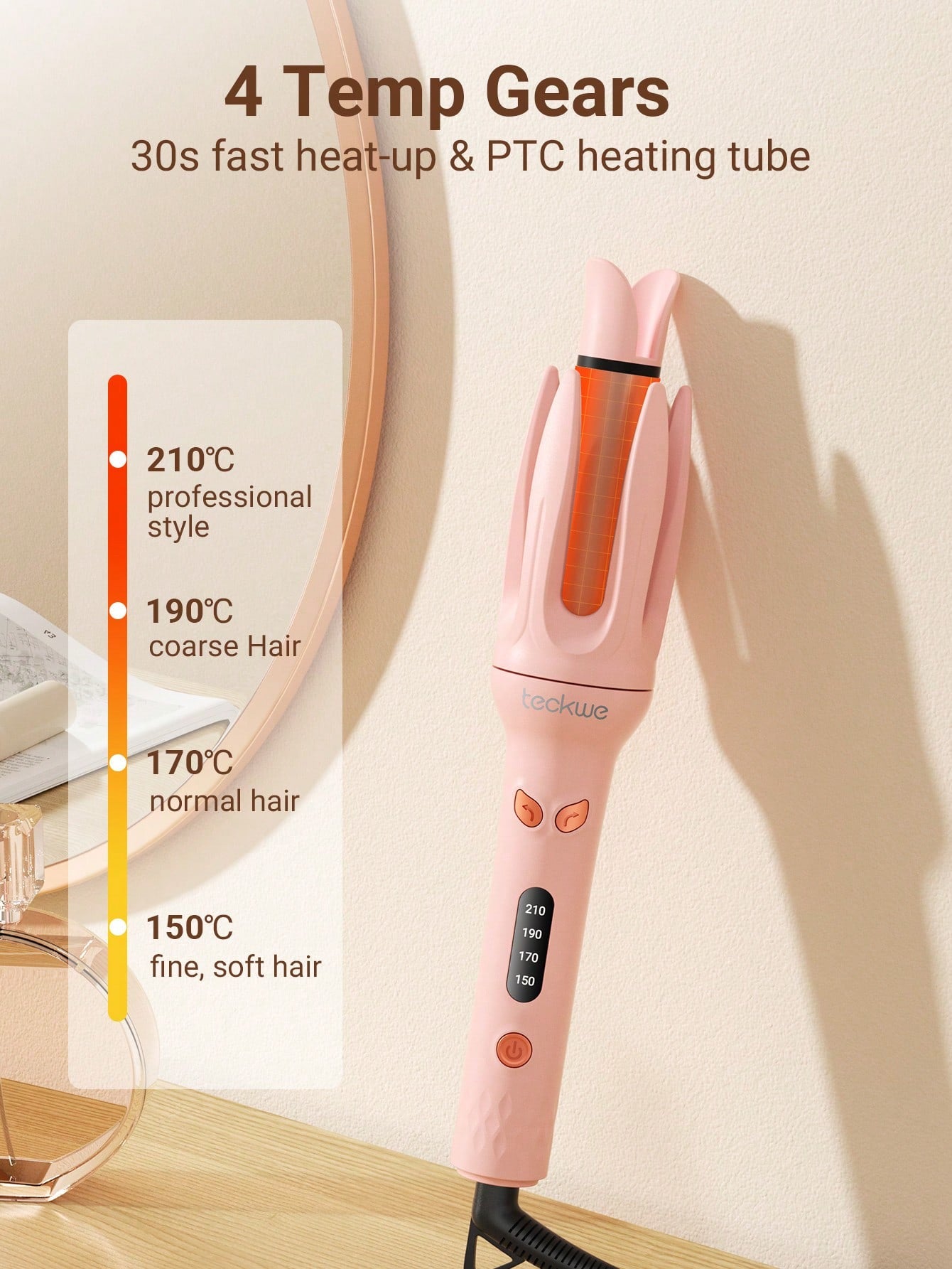 Teckwe Modelador de cachos automático