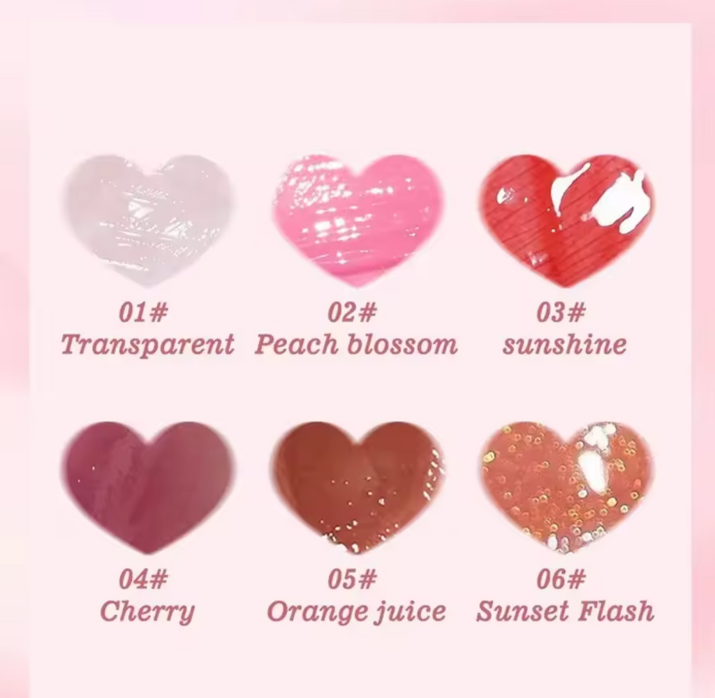 Brilho labial hidratante, Óleo transparente, Esmalte hidratante, Lip Plumper, Maquiagem Batom Líquido, Lábios Cosméticos, 6pcs