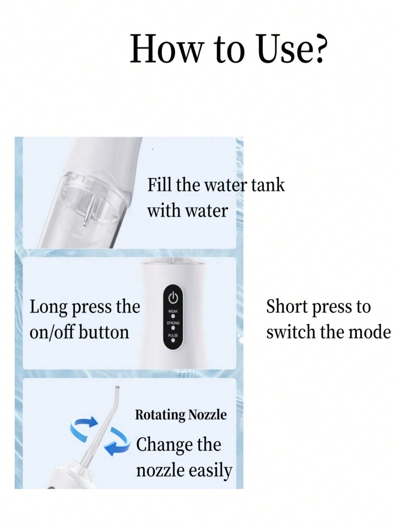 HYUNDAI Irrigador bucal recarregável